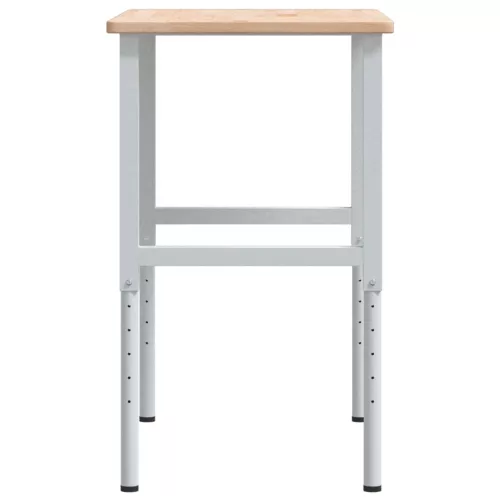  tömör tölgyfa négyszög alakú munkapad 100 x 60 x (71,5-98) cm