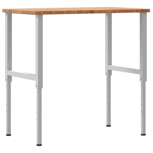  világosbarna négyszögű tölgyfa munkaasztal 100x60x(71,5-98) cm