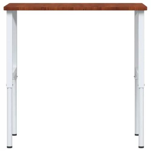  sötétbarna tölgyfa négyszög alakú munkapad 100x60x(71,5-98) cm