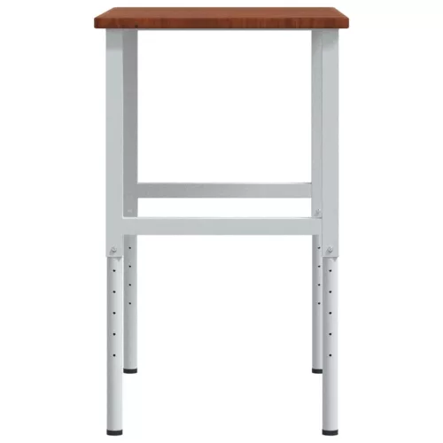  sötétbarna tölgyfa négyszög alakú munkapad 100x60x(71,5-98) cm