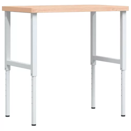  tömör bükkfa négyszög alakú munkapad 100 x 60 x (73-99,5) cm