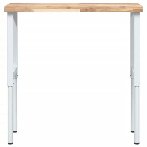  tömör bükkfa négyszög alakú munkapad 100 x 60 x (73-99,5) cm