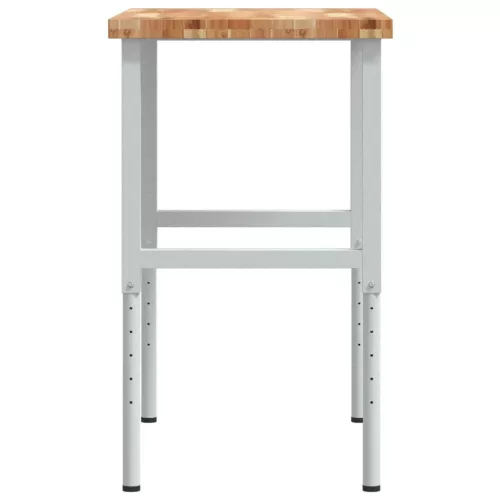  tömör bükkfa négyszög alakú munkapad 100 x 60 x (73-99,5) cm