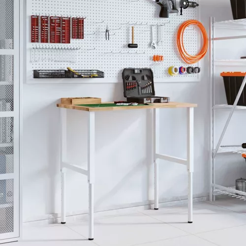  tömör tölgyfa munkapad 100 x 60 x (71,5-98) cm