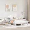  fehér tömör fenyőfa ágy matrac nélkül 150 x 200 cm
