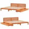  viaszbarna tömör fenyőfa ágy matrac nélkül 200 x 200 cm