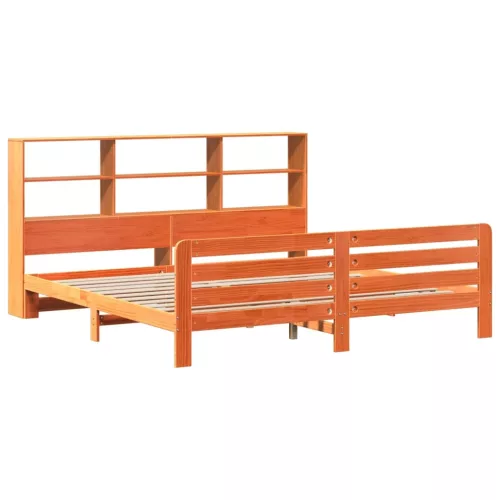  viaszbarna tömör fenyőfa ágy matrac nélkül 180 x 200 cm