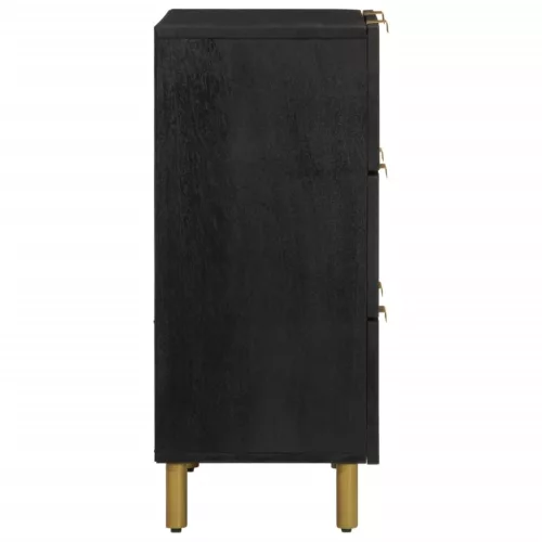  2db fekete szerelt fa tálalóasztal 60 x 33 x 75 cm