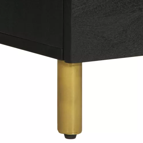  2db fekete szerelt fa tálalóasztal 60 x 33 x 75 cm