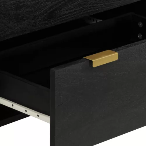  3 db fekete szerelt fa tálalószekrény