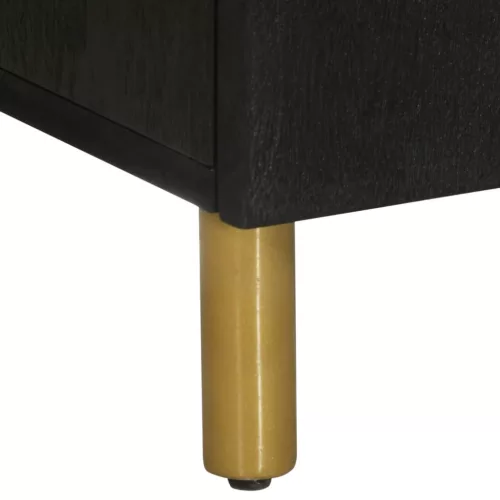  3 db fekete szerelt fa tálalószekrény