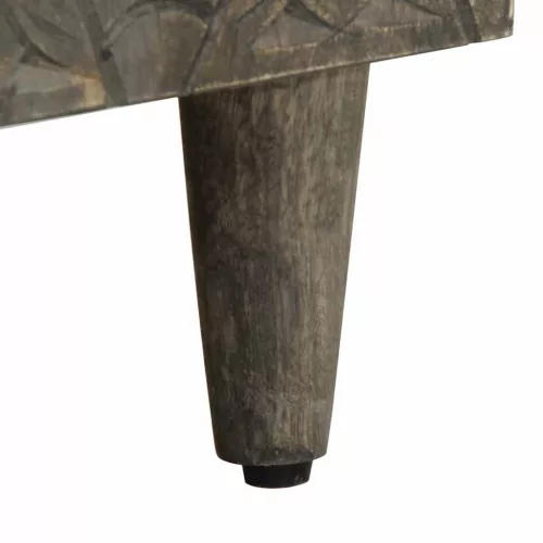  3 db világosszürke tömör mangófa tálalószekrény 60x33,5x75 cm