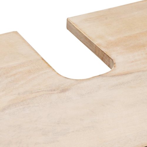  Fürdőszoba szettek ajtóval Fehér mosott felület Tömör Mangófát