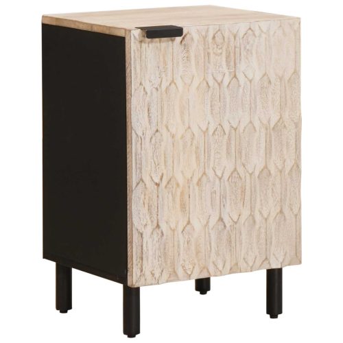  Fürdőszoba szettek fiókkal Fehér mosott felület Tömör Mangófát