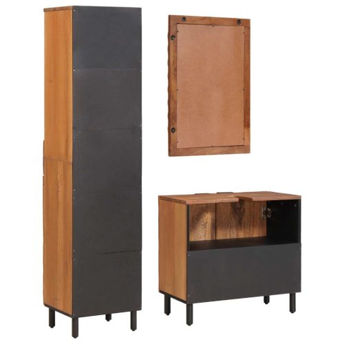  Fürdőszoba szettek fiókkal Akácbarna Viasz Tömör Mangófát