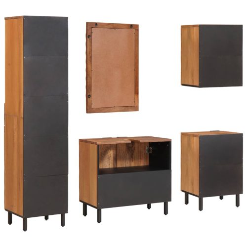  Fürdőszoba szettek fiókkal Akácbarna Viasz Tömör Mangófát