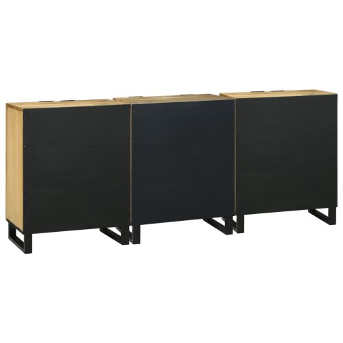  Fürdőszoba bútor szett fiókkal polcokkal tárolóval ajtóval 3 pcs Barna Közepes Szilárd Fa