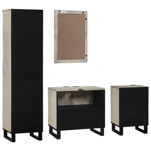  Fürdőszoba bútor szett fiókkal 4 pcs Dióbarna 38 x 33 x 160 cm