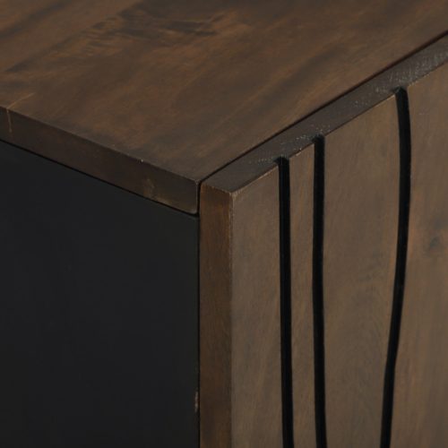  Fürdőszoba bútor szett polcokkal tárolóval ajtóval tükörrel 2 pcs Dióbarna Sztenderd