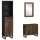  Fürdőszoba bútor szett fiókkal 3 pcs Dióbarna 38 x 33 x 160 cm