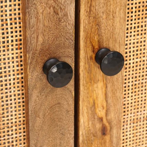  Fürdőszoba szettek tárolóval ajtóval Természetes Tömör Mangófát