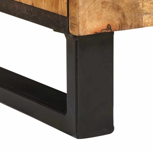  Fürdőszoba szettek tárolóval ajtóval Természetes Tömör Mangófát