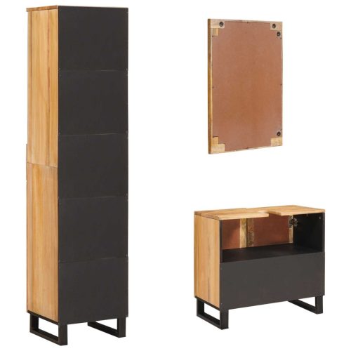  Fürdőszoba szettek fiókkal polcokkal Természetes Tömör Mangófát