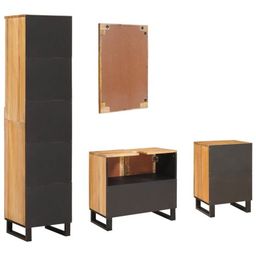  Fürdőszoba szettek fiókkal polcokkal Természetes Tömör Mangófát