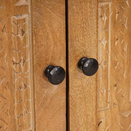  Fürdőszoba bútor szett fiókkal polcokkal 3 pcs Barna Faanyag