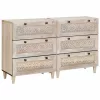  Széf 2 pcs Fehér 120 x 33,5 x 75 cm tömör mangófa