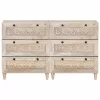  Széf 2 pcs Fehér 120 x 33,5 x 75 cm tömör mangófa