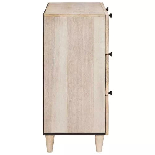  Széf 2 pcs Fehér 120 x 33,5 x 75 cm tömör mangófa