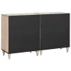  Széf 2 pcs Fehér 120 x 33,5 x 75 cm tömör mangófa