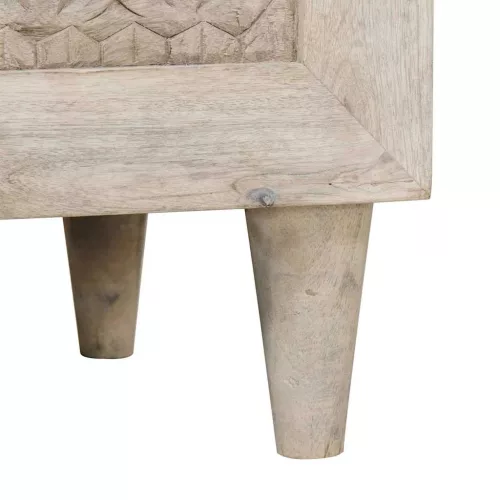  Széf 2 pcs Fehér 120 x 33,5 x 75 cm tömör mangófa