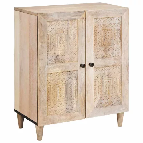  Széf 3 pcs Fehér 180 x 33,5 x 75 cm tömör mangófa