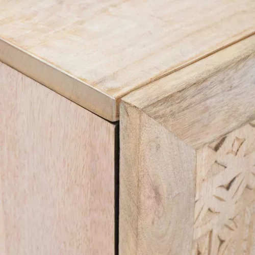  Széf 3 pcs Fehér 180 x 33,5 x 75 cm tömör mangófa