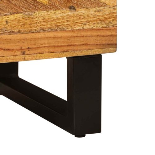  Fürdőszoba szettek tárolóval ajtóval Természetes Tömör Mangófát