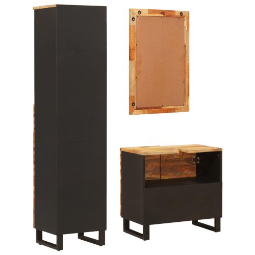  Fürdőszoba szettek fiókkal polcokkal Természetes Tömör Mangófát