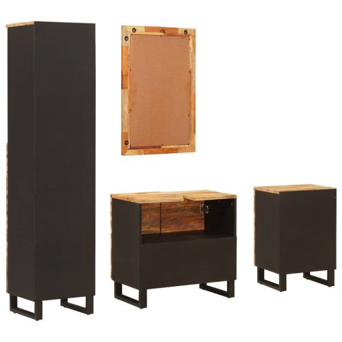  Fürdőszoba szettek fiókkal polcokkal Természetes Tömör Mangófát