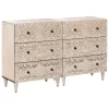  Széf 2 pcs Fehér 60 x 33,5 x 75 cm Tömör Mangófát