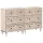  Széf 2 pcs Fehér 60 x 33,5 x 75 cm Tömör Mangófát