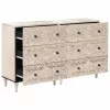  Széf 2 pcs Fehér 60 x 33,5 x 75 cm Tömör Mangófát