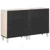  Széf 2 pcs Fehér 60 x 33,5 x 75 cm Tömör Mangófát