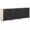  Széf 3 pcs Fehér 60 x 33,5 x 75 cm Tömör Mangófát