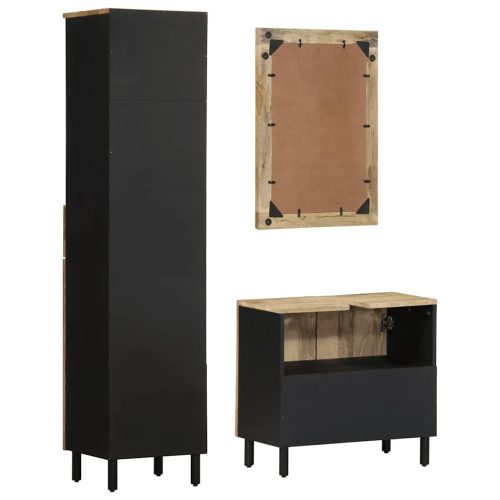  3 részes tömör mangófa fürdőszobai bútorszett