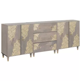    Fürdőszoba bútor szett 3 pcs Szürke és Arany 180 x 33 x 75 cm