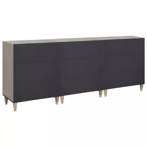  Fürdőszoba bútor szett 3 pcs Szürke és Arany 180 x 33 x 75 cm