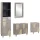  Fürdőszoba bútor szett fiókkal 4 pcs Szürke 62 x 33 x 58 cm