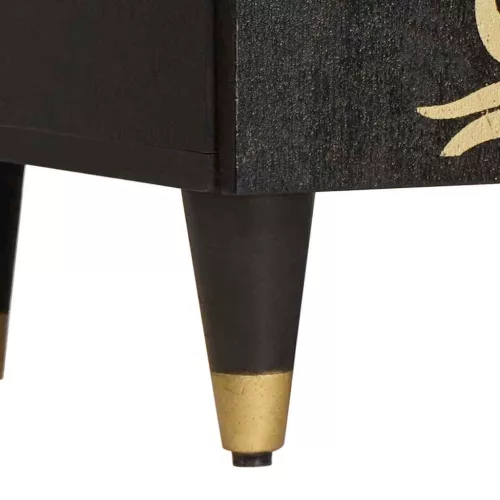  Fürdőszobai Szekrény Szett 3 pcs Fekete 180 x 33 x 75 cm