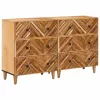  Tároló szekrények 2 pcs Barna 60 x 33,5 x 75 cm Tömör Mangófát